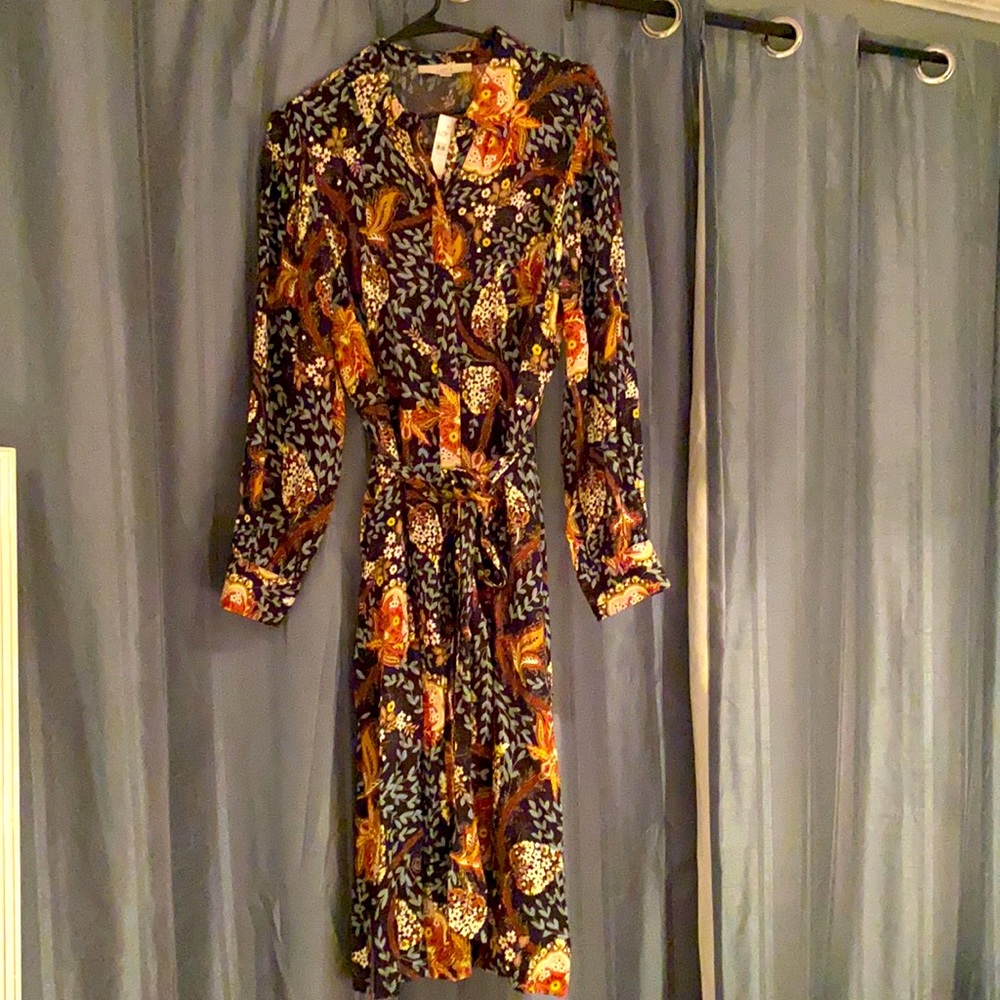 Loft Long Sleeve Botton-Down Dress 14